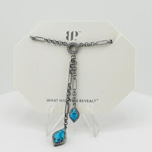 Bomb Party December Necklace "Blink And Bling" Turquoise on Hematite